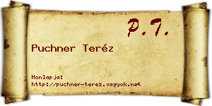 Puchner Teréz névjegykártya
